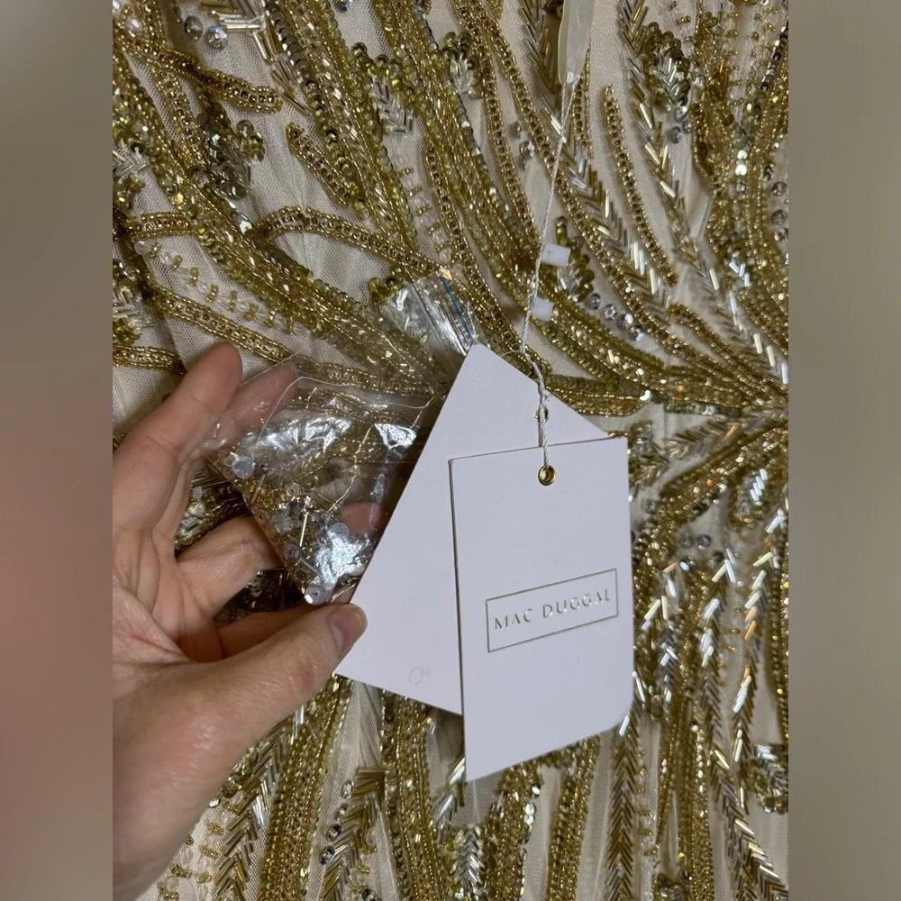 👗NWT! Mac Duggal Sequin & Bead Dress - Picture 14 of 16